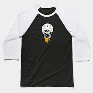 Lighthouse Lamp Baseball T-Shirt